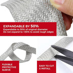 Tinned Copper Braid Wire Shielding Ground Strap Metal Cable Sleeve Expandable - Image 3