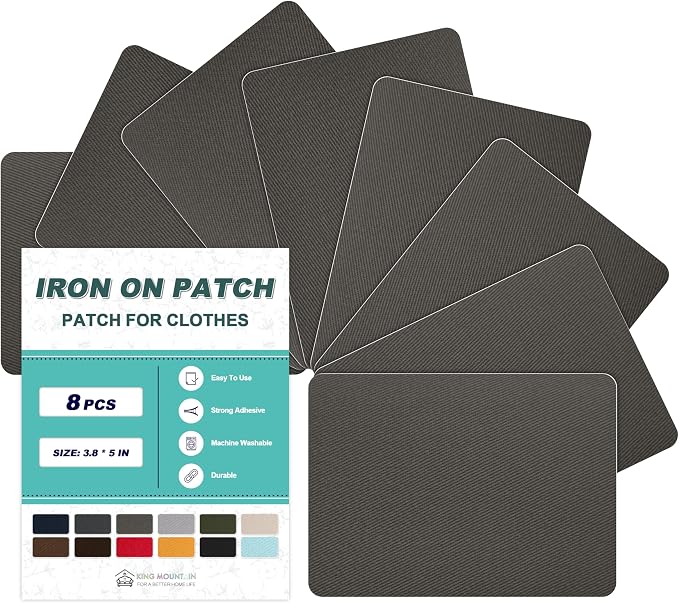 Iron on Patches for Clothes, 8 Pieces Patches for Cloth, 100% Cotton Fabric by ForABetterHomeLife