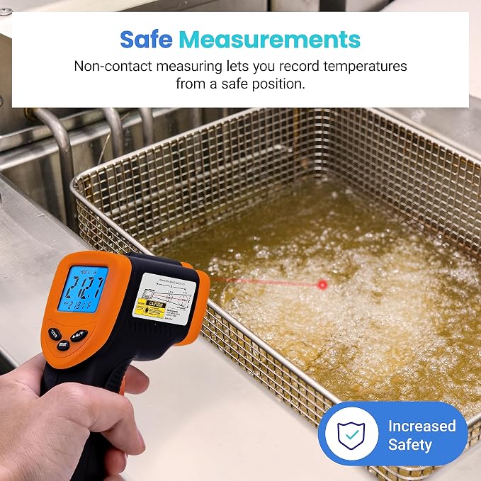 Etekcity Infrared Thermometer Laser Temperature Gun 774, Pizza Oven, Adjustable - Image 8