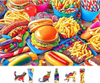 MINIWAN 500 Piece Puzzle for Adults, Hamburger Jigsaw Puzzles, 23x15 in | by MINIWAN