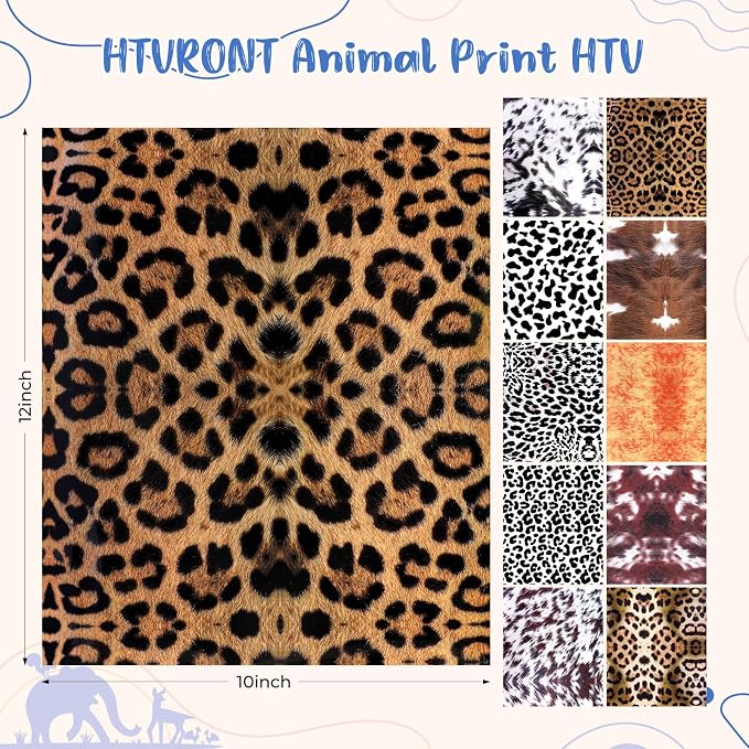 HTVRONT Leopard HTV Heat Transfer Vinyl - Image 2