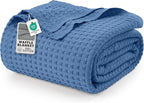 Utopia Bedding 100% Cotton Waffle Weave Blanket Twin Size by UTOPIABEDDING