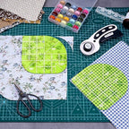 Kigley 2 Pcs Curved Corner Cutter Quilt Ruler Acrylic Sewing Patchwork Template - Image 6