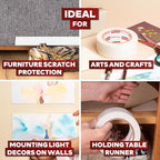 XFasten Double Sided Tape, Removable and Residue-Free, 2-Inch x 30 Yards - Image 4
