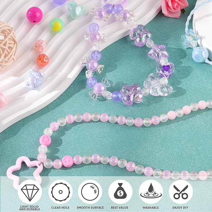 210-270PCS TINKRSTUFF Assorted Acrylic Beads - Image 5