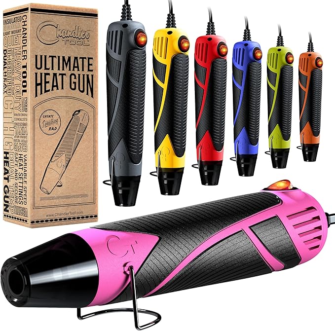 Heat Gun for Crafting, Mini Dual Temp Hot Air Gun Tool for Epoxy Resin by ChandlerTool