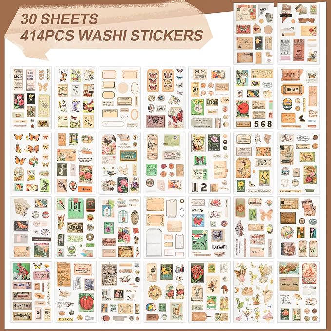 Vintage Journal Stickers - Image 2