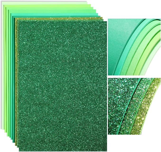 Feifeiya 48 Pack EVA Foam Sheets 8 x 12 Inch, 12 Glitter Sparkle Foam Sheet 36 by Feifeiya