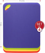 Dexas Heavy Duty Grippmat Flexible Cutting Board Set of Four, 11.5 x 14 inches - Image 3