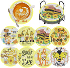 TDOOW Diamond Art Coasters, DIY Bee Diamond Art Kit by TDOOW