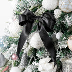 HUIHUANG Black Satin Wired Ribbon 1-1/2 inch Double-Faced Satin Wire Edge Ribbon - Image 6