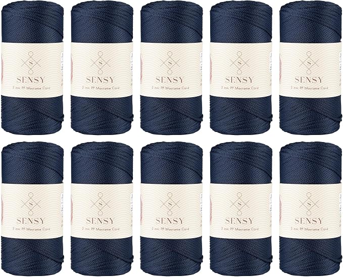 10 Skeins of Sensy Premium 2mm 251 Yards Polyester Rope 100% Polypropylene Cord by SSENSY