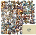 120PCS Steampunk PET Stickers, Mechanical Cats, Planner Collage, Water Bottle by Unknown