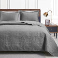 Love's cabin Quilts for Queen Bed Grey Bedspreads by Lovescabin