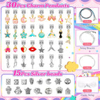 AMAZING TIME 130 Pcs Charm Bracelet Making Kit, Jewelry Toy - Image 3