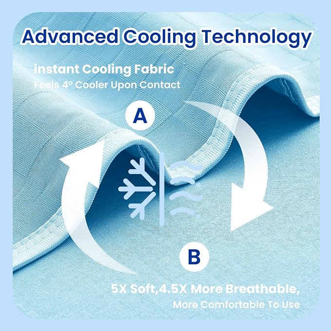 Topcee Cooling Blanket Throw- 50"x60" Summer Cooling Throw Blanket - Image 5