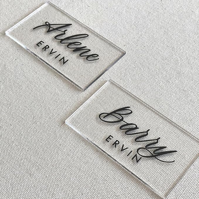 KAITELA 12 Pcs Clear Acrylic Place Cards 4" x 2.5" Rectangle Blanks | - Image 5