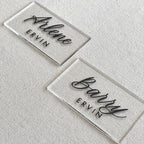 KAITELA 36 Pcs Clear Acrylic Place Cards 4" x 2.5" Rectangle Blanks | - Image 5