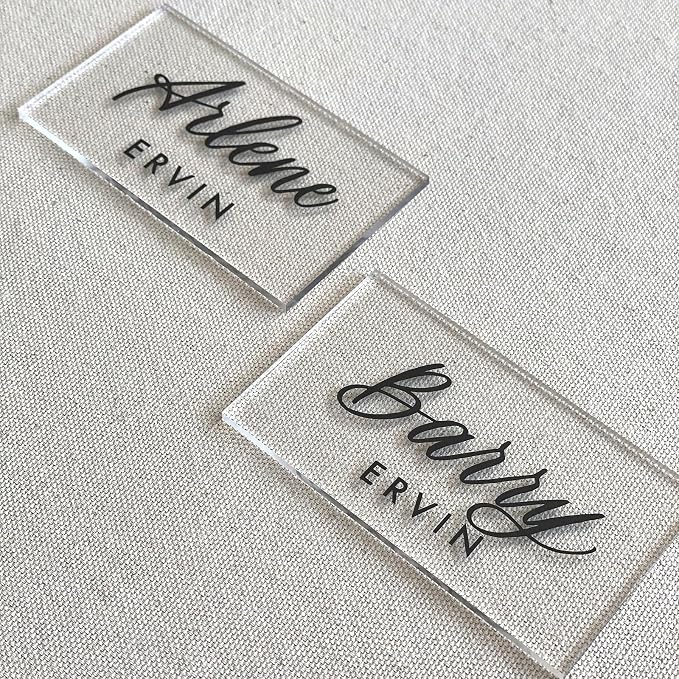 KAITELA 36 Pcs Clear Acrylic Place Cards 4" x 2.5" Rectangle Blanks | - Image 5