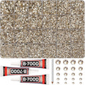 31000Pcs Tan Rhinestones Bedazzling, Flat Back Resin Diamond Jewel Crystal by Worthofbest