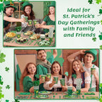 450 Pcs Happy St. Patrick's Day Tableware Set Decorations, Lucky Green Shamrock - Image 5