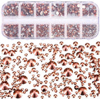 TecUnite 2000 Pieces Rose Gold Round Crystal Rhinestones - Image 3