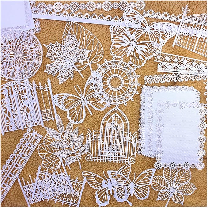 Vintage Scrapbook Paper Lace for Scrapbooking Supplies Kit, Diuhofart 40 Pcs by Diuhofart
