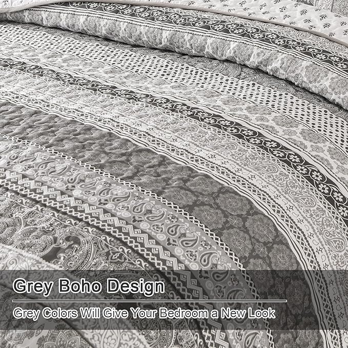 WONGS BEDDING Boho Quilt Set King Size - Image 6
