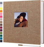 potricher Large Photo Album Self Adhesive 4x6 5x7 8x10 Pictures Linen Cover 80 by potricher