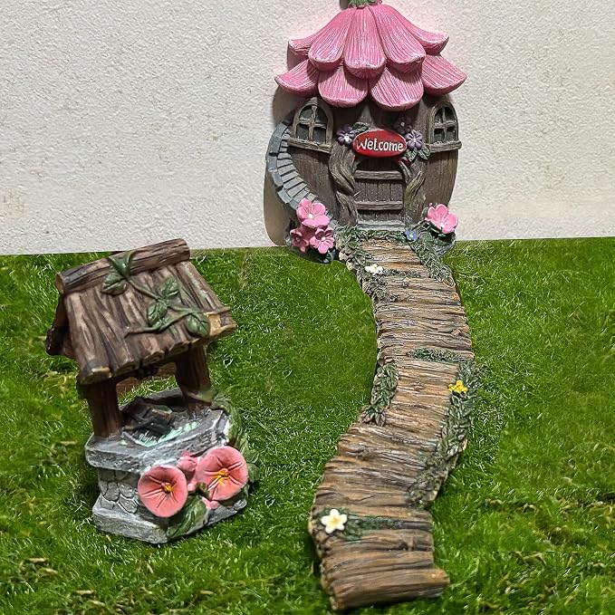 MUAMAX Fairy Garden Walkway Path Pathway, Fairy Garden Accessories, Wood Road - Image 7