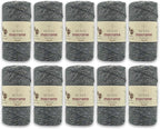 10 Skeins of Sensy Premium 2mm 251 Yards Sparkle Polyester Rope 90% by SSENSY