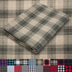 Pico Textiles 8 Yards Bolt Tan and Olive Tartan Plaid Flannel Fabric by PicoTextiles