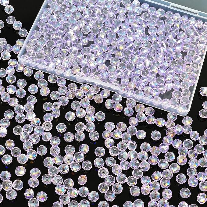 460Pcs 8mm Crystal Glass Beads for Jewelry Making Beads for Bracelets Necklace by Laopottbeads