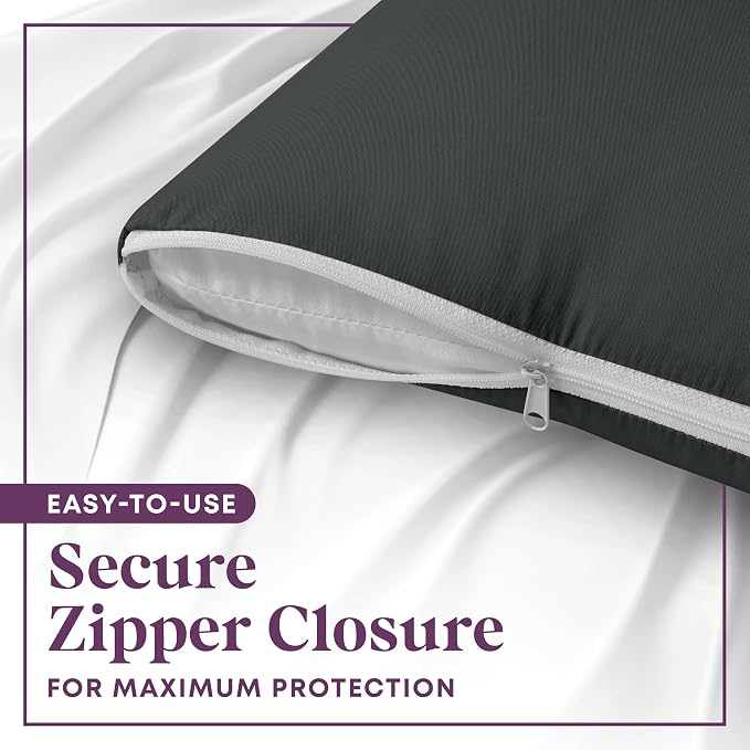 CirclesHome Pillow Protectors 2 Pack Standard Zippered - Image 3