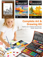 Soucolor Art Supplies, 192 Pack Deluxe Art Set Drawing Painting Supplies Kit | - Image 4
