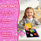 FUNNYB&G Foil Art Craft Kit for Girls 4-10 Years Old: Mess-Free & No-Glue - Image 3