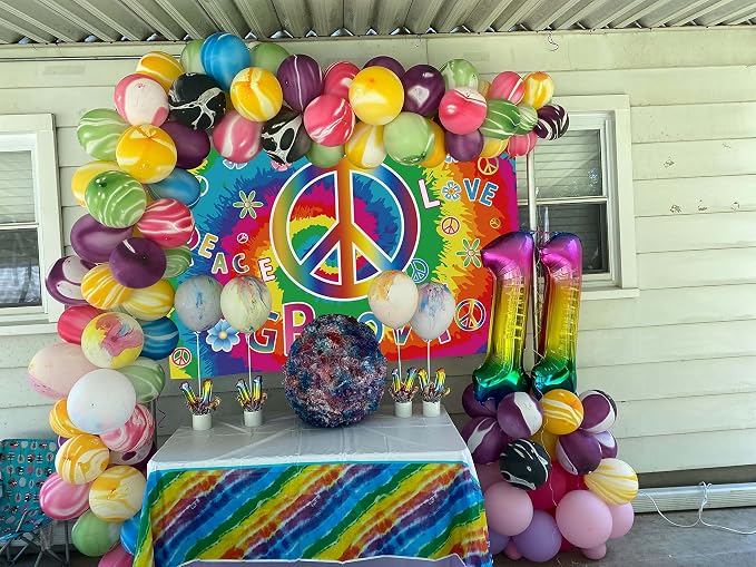 60's Hippie Party Decoration Banner, Large Groovy Theme Party Decoration - Image 4