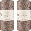 2 Pack of Sensy Premium 2mm 251 Yards Sparkle Polyester Rope 90% Polypropylene by SSENSY
