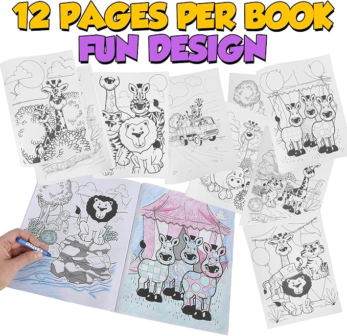 72Pcs Zoo Animal Coloring Books Bulk - Image 4