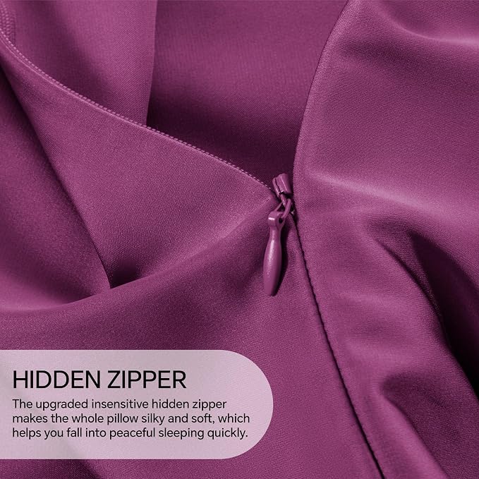 INFIIXSO Silk Pillow Cases 2 Pack Standard Size, Ultra Smooth & Soft Mulberry - Image 5