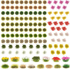 Draupnir 129 Pcs Static Grass Tuft Model Flower Vegetation Groups Self Adhesive by Draupnir