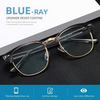 Blue Light Blocking Glasses Vintage Half Frame UV Clear Lens Anti Eyestrain - Image 5
