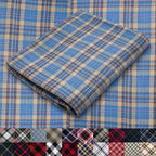 Pico Textiles 15 Yards Bolt Blue and Tan Tartan Plaid Flannel Fabric by PicoTextiles