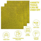 3 Pcs Glitter Yellow Glossy Acrylic Sheets, 7.87 x 7.87 x 1/10 Inch Laser - Image 6