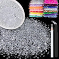 5000pcs 3mm Resin Rhinestones Bulk, Transparent Flatback Round Jelly by BELLEBOOST