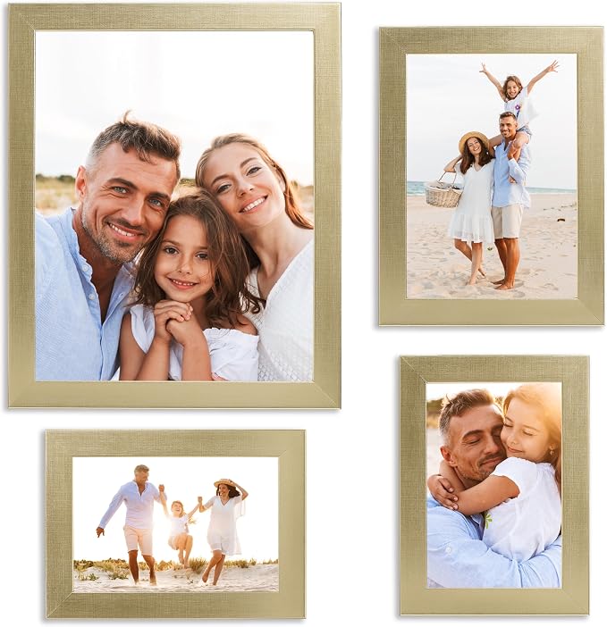 Sheffield Home 4 Piece Gallery Wall Frame Set, 8x10 Inch, 5x7 Inch, and 4x6 Inch by SheffieldHome