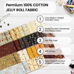 Craftido-20 Options-100% Cotton Jelly Roll Fabric Precut Strips - Image 6