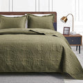 Love's cabin Quilts for Full Bed Green Bedspreads Bedding Set by Lovescabin