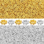 Augshy 700 Pcs Silver and Gold Daisy Flower Spacer Beads by Augshy