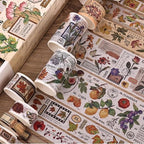20 Rolls Vintage Washi Tape Set, Floral Letter Butterfly Mushroom Botanical - Image 6